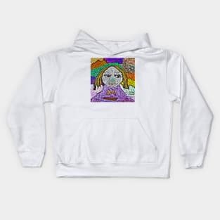 Girl's Face #2a Kids Hoodie